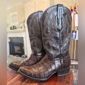 JB Dillon Caiman Western Boots Men’s 9.5 D In Tennessee Whiskey Cowboy